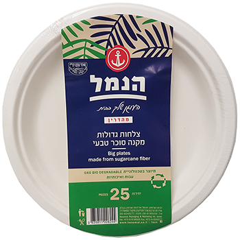 צלחות גדולות מקנה סוכר הנמל