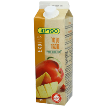 ספרינג נקטר מנגו קרטונית 1 ליטר שלישיה ב 9.9 ש״ח