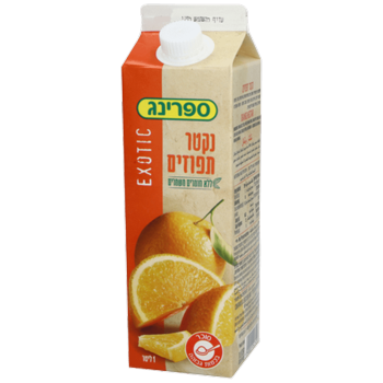 ספרינג נקטר תפוזים קרטונית 1 ליטר שלישיה ב 9.9 ש״ח