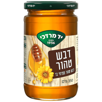 דבש טהור מפרחי בר צנצנת יד מרדכי 350 גרם 