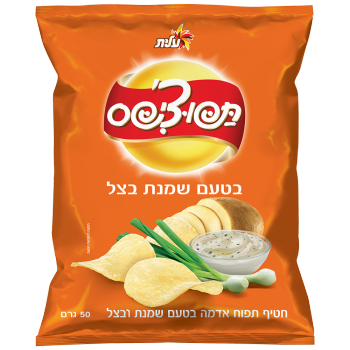 תפוציפס חטיף שמנת ובצל 50 גרם