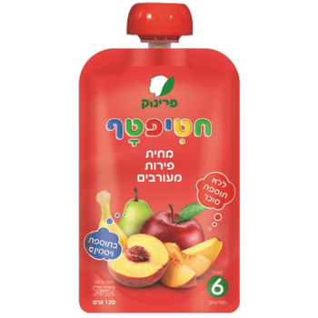 חטיפטף מחית פירות מעורבים פרינוק
