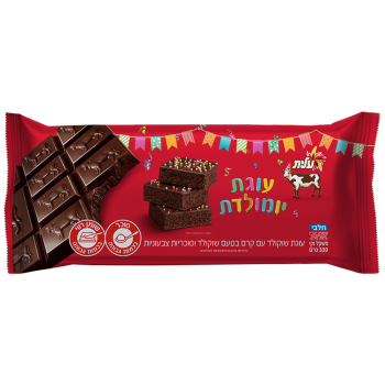 עוגה קצפת שוקולד סוכריות צבעוניות עלית