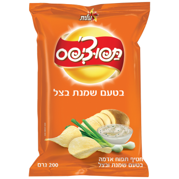 חטיף צ'יפס בטעם שמנת בצל 200 גרם