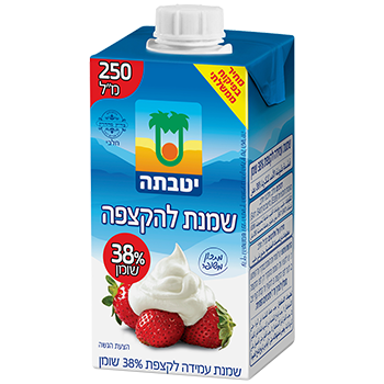 שמנת מתוקה להקצפה 38% שומן יטבתה