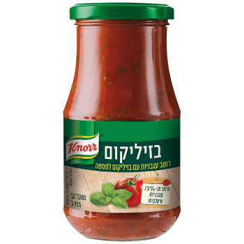 קנור רוטב עגבניות בזיליקום לפסטה