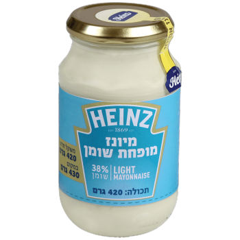 היינץ מיונז מופחת שומן לייט 420 גרם