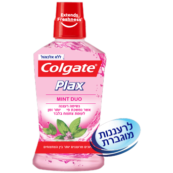 מי פה ללא אלכוהול ורוד מינט דואו פלאקס