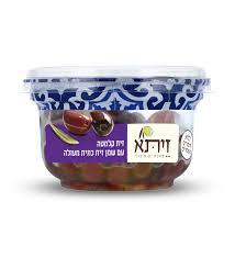 זיתים קלמטה ללא גלעין עם שמן זית כתית מעולה זיתא