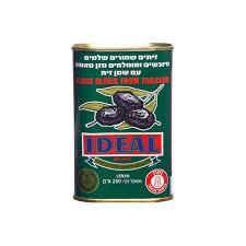  ideal זיתים שחורים מזן טאסוס במלח 