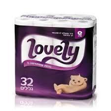 נייר טואלט לבן במהדורת חג 32 גלילים lovely 